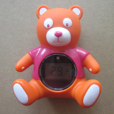 China Custom make cartoon bear baby bath toy water temperature thermometer for sale