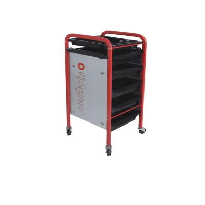 China Cheap Salon Trolley Strong Metal Frame Salon Trolley With Rubber Wheel for sale