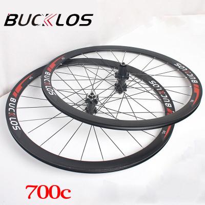 China Road Bikes OEM/ODM Ultralight Carbon Hub Bike Wheelset 700C Road Bicycle Wheelset 700C Carbon Fiber Bike Wheel Hub 8/9/10/11 Speed ​​With QR for sale