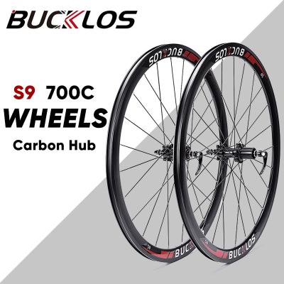 China Road Bikes OEM/ODM 700C Road Bike Wheels Carbon Fiber Hub Bicycle Wheelset Quick Release Bike Wheels Fit 8/9/10 Speed ​​Road Bicycle Parts /11 for sale