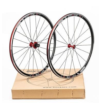 China Road Bikes OEM/ODM Road Bike Wheelset Aluminum Alloy 700C Wheels Bike Front Rear Wheel Cassette V Brake Cycling Parts For 7-11S for sale