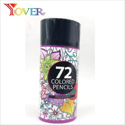 China Non-toxic hot sale cheap price 72pcs premium color pencil in cylinder tube for sale