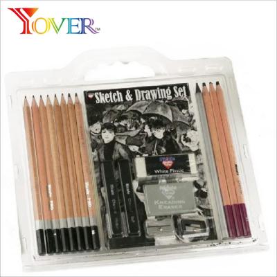 China Office & School Pencil 18pcs Drawing And Sketching Pencil In Clamshell Case Art Set for sale