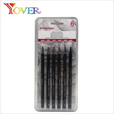 China Graphite Woodless Pencil 6pcs Blister Pack Woodless Sketching Pencil Set for sale