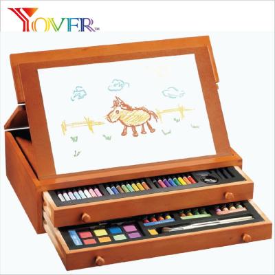 China 103pcs Wooden Box Non-Toxic Easel Art Set for sale