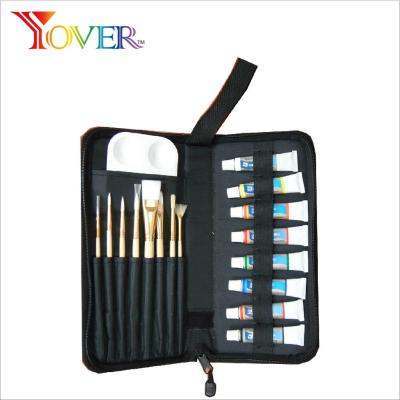 China High Quality Watercolor Painting With Accessories 18pcs Watercolor Painting Set In Nylon Zippered Case for sale