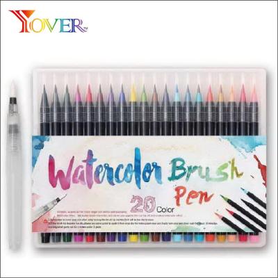 China Watercolor Painting 20pcs Watercolor Brush Pen for sale