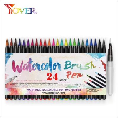 China Watercolor Painting 24pcs Watercolor Brush Pen for sale