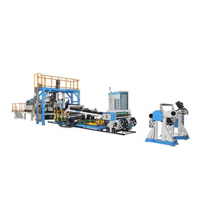 China One set of equipment can accomplish a complete PE factory grocery pet pvc screw manufacturing process attractive price Gwellrigid sheet extrusion line extrusion motor China for sale