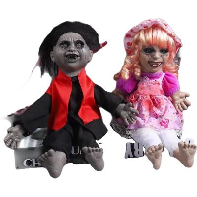 China Light Pranks and Sound Electric Kick Electric Kick Halloween Funny Haunted House Decoration Toys Hot Sale Electric Horror Will Light Up and Look Electric Kicking Haunted House Scene Decoration for sale