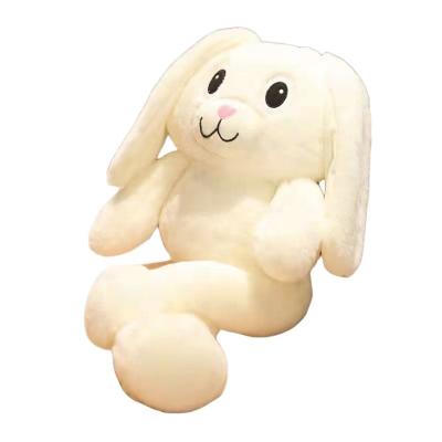 China Children's Toy Gift 2022 Innovative Ear Pulling Plush Toy Rabbit Long Ear Extendable Long Leg Rabbit Sound Doll for sale