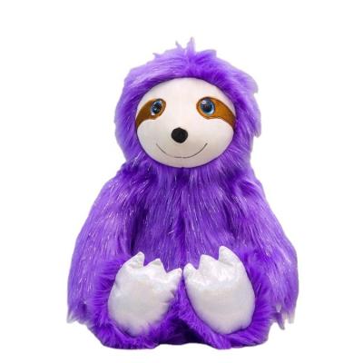 China 2022 Creative Color Stuffed Toy Doll Long Haired Sloth Super Luminous Plush Toy Sloth Simulation Gift for sale