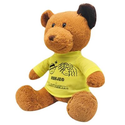 China Kids Play Teddy Bear Plush Toys Border Hot Selling Cute Dressed Soft Bear Sound Dolls Gifts for sale