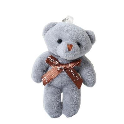 China Wholesale One Piece Bear Stuffed Plush Doll Teddy Bear Bow Tie Key Chain Bag or Car Pendant Plush Toy Car Bag for sale