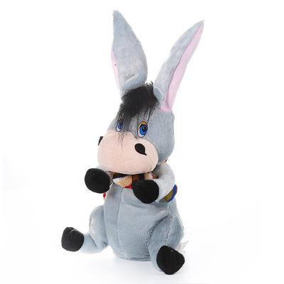 China Scarf Donkey High Quality Plush Toy Electric Plush Toy Car Rocking Head With Singing And Dancing for sale