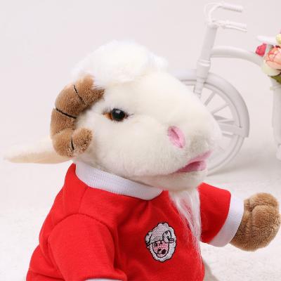 China Innovative Singing Electric Mouth Dancing Toys Kids Gift Plush Music Sheep Moving Pet Electronic Children's Toys for sale