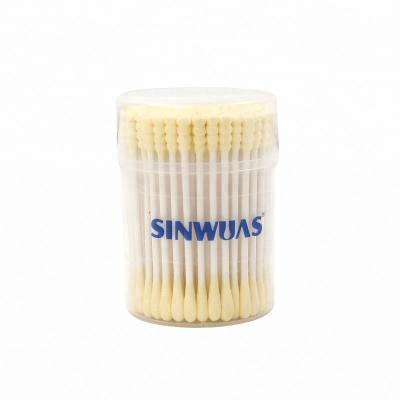 China Hot Selling Soft Touch Cleaning Recyclable Double Headed End Cotton Swabs for sale