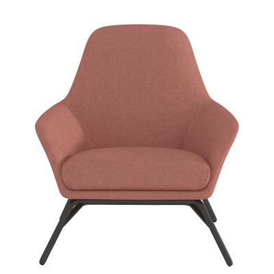 China Dusty Pink Leisure High Back Casual Lounge Chairs Hotel Cafe Restaurant Club Waiting Room Visitor Modern Luxury Chair Armchair for sale