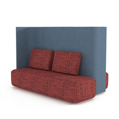 China Modular Modern Privacy Waiting High Back Acoustic Sofa Sofa Teal Dark Red Fabric Modualr Office Clinic Reception and Waiting Room for sale