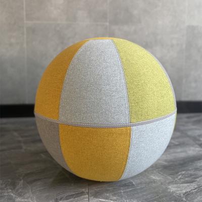 China Color Matching Multiple Colors High Resilience Round Ball Shape Matching Sectional Modern Pouf Stool Ottoman For Office Reception Room for sale