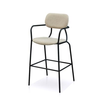 China Modern Metal Leg Upholstered PU Leather Counter Height Stools Bar Chair for sale