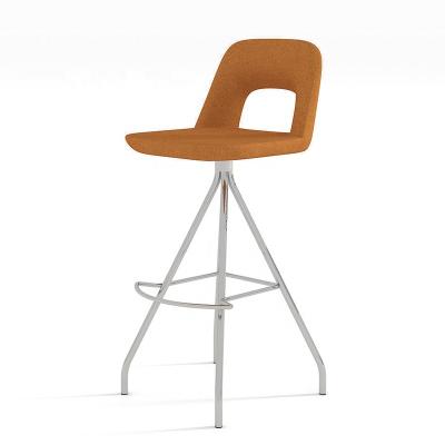 China Good Quality Modern Durable Bar Stool Chairs Cavity Design High Leg Metal Frame Bar Table Swivel Fixed Bar Stools Chair For Kitchen for sale