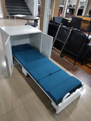 China Steel Swing Open  Door Steel Cabinet With Fold Bed For Employee Napping H600XW700XD490mm for sale