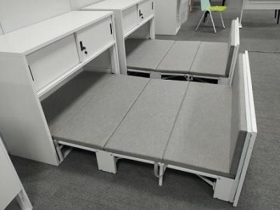 China Student Classroom Use The Fold Bed With Steel Cabinet H930XW1300XD490mm for sale