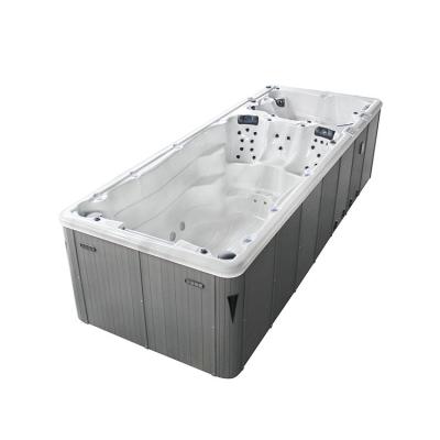 China Good Quality Gray Outdoor Spa Hot Tub Modern 7person Rectangle Massage 7persons for sale