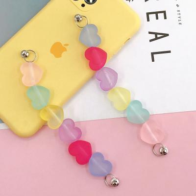 China DIY Hand Chain Case Fanshion New Arrival Fashion Phone Hearts Lanyard Bracelet Candy Smile Strap for sale