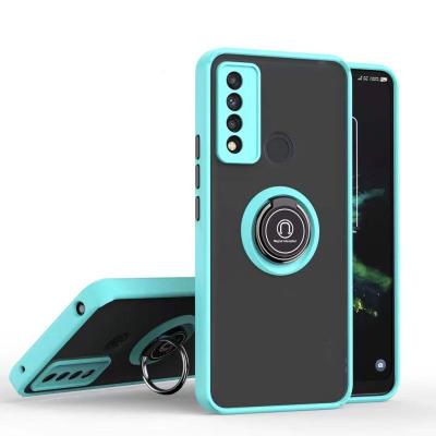 China Shockproof Magnetic Ring Kickstand With Full-body Protective Matte Soft Slim Cell Phone Shockproof Frosted Case For TCL 20XE for sale