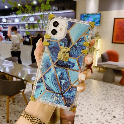 China Square Beauty Phone Case TPU Plating Corner Cover For Iphone 13 12 mini 11 pro XR max X 8 7 6 plus for sale