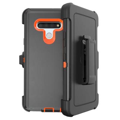 China Anti-drop Defender Case For LG Stylo 6 7 V60 V50 K52 4G 5G Heavy Duty Shockproof Case Clip Belt Mobile Cover Built In Screen Protector for sale