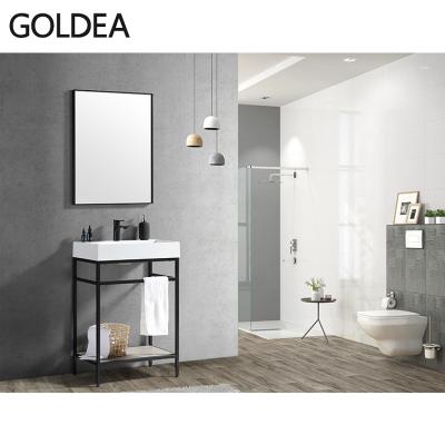 China New Arrival Vanity Wholesale Free Standing Stainless Steel Single Support Bathroom Vanity for sale