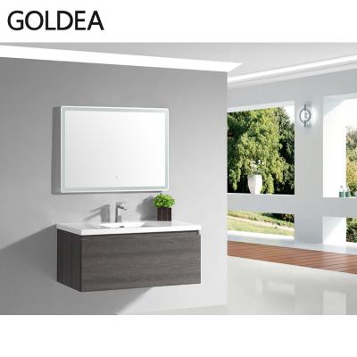 China MDF Environment Friendly European Bathroom Vanity Cabinet Modern Wall Bathroom Furniture for sale