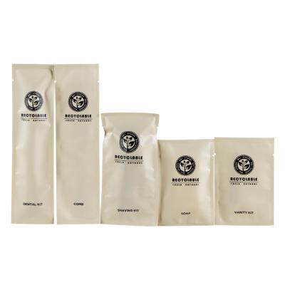 China BIODEGRADABLE Biodegradable Rich Mineral Paper Package Bag For Hotel Amenities for sale