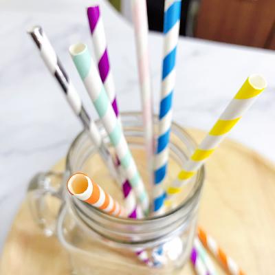 China Custom Eco-Friendly Recycled Biodegradable Collapsible Disposable Colored Party Straw Biodegradable Drinking Straws Novelty Paper for sale