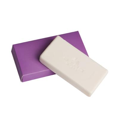 China Comfortable Hand Wash Bath Soap White Card Box Packing Mini Hotel Soap For Travel for sale