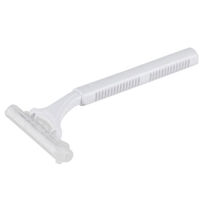 China Charming Design Twin Blade Shaving Blade White Disposable Razor for sale