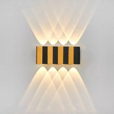 China Outdoor Rainproof LED Wall Light AC110V 230V Decorative Bedside Easy Install Gold Through Corner Wall Mounted Stone Stone Wall Lamp Modern Luxury For Bedroom for sale