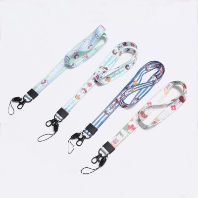 China Polyester Printed Polyester Lanyard Custom sublimation printing heat-transfer custom logo for sale