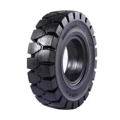 China Industry Full Rubber Durable Solid Forklift Tires Used For Fork Trucks for sale