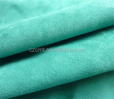 China Plain Style 100% Polyester Microfiber Suede Fabric for Shoes for sale