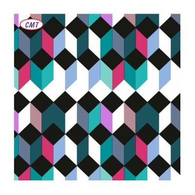 China Sample A4 Size Sample Geometric Patterns Disperse Print Polyester Bedding Sheet Fabric for sale