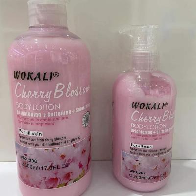 China Pure Natural Wokali 260ML Cherry Blossom Body Lotion Wokali Fruit Extract 100% Moisturizing, Providing, Softening WHITENING for sale