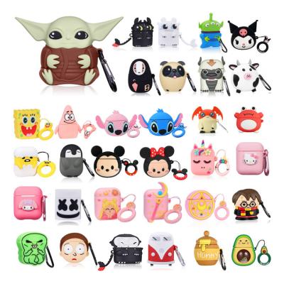 China Funny Cute Case Cartoon 3D PVC Silicone Case For Apple Air Pods 1 2 3D Case For Airpod Case Radio Soft Cover Filling Box for sale