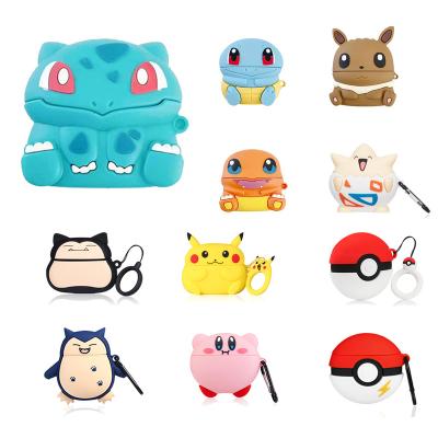 China Cute 3D PVC Case Keychains Silicone For Airpods Pro Case Cover With Hook Protect Shell Case Cute Case For Anime Airpod Cartoon Designed for sale