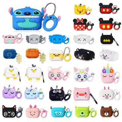 China Cute 3D PVC Case Cartoon Anime For Airpods Pro Charging Cases Bulk Wholesale Custom Animal Luxury Designer Case For Airpods Charging Case for sale