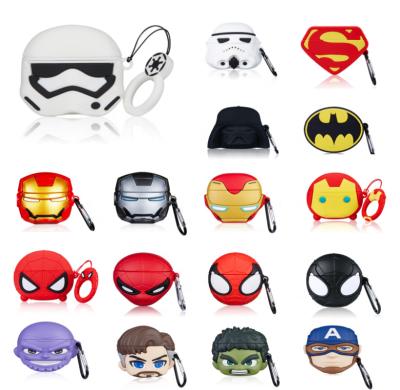 China Hot Sale High Shockproof Material Cartoon Earphone Cover Device Cool Marvel For Iron Man For Star Wars For Airpods Pro Case for sale