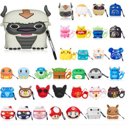 China Cute 3D PVC Case For Airpod 3 Case Wholesale Silicone For Airpod Case Anime Cartoon Full Cover Device For Airpods Box Earphones 1 Custom Filling Case /2 for sale